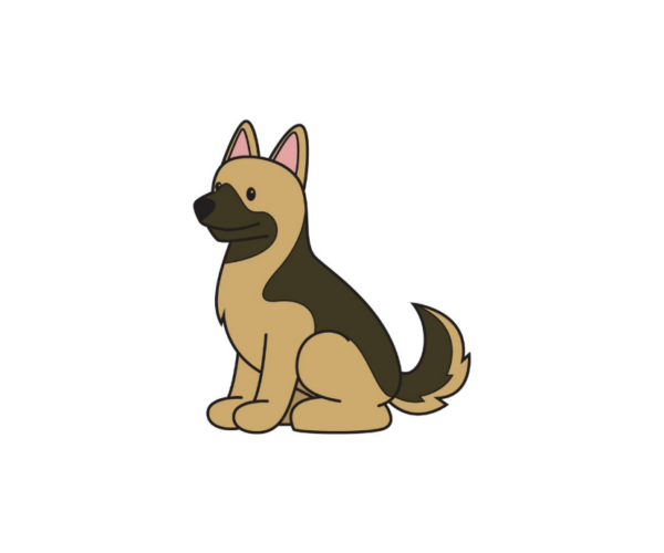 How to Draw A German Shepherd Easily