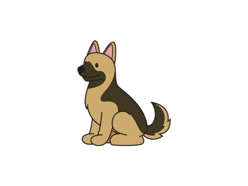 How to Draw A German Shepherd Easily